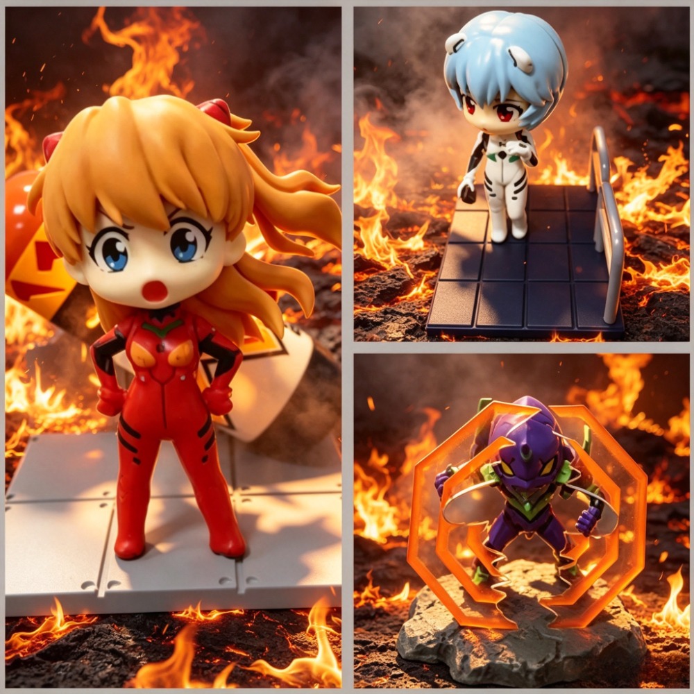 Model Kit Aoshima - Набор из 3 фигурок Асуки Лангли