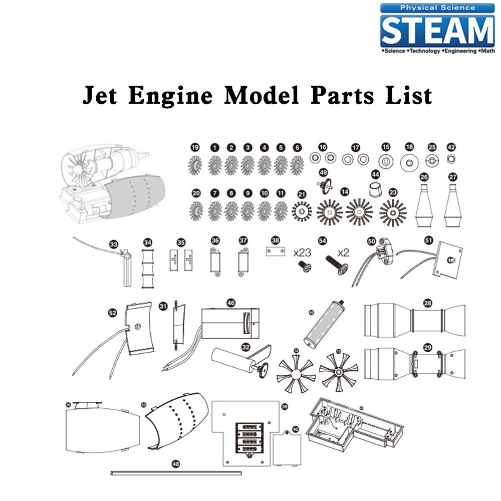 Модель двигателя самолета Jet  – обзор и цена Model Kit Jet Engine