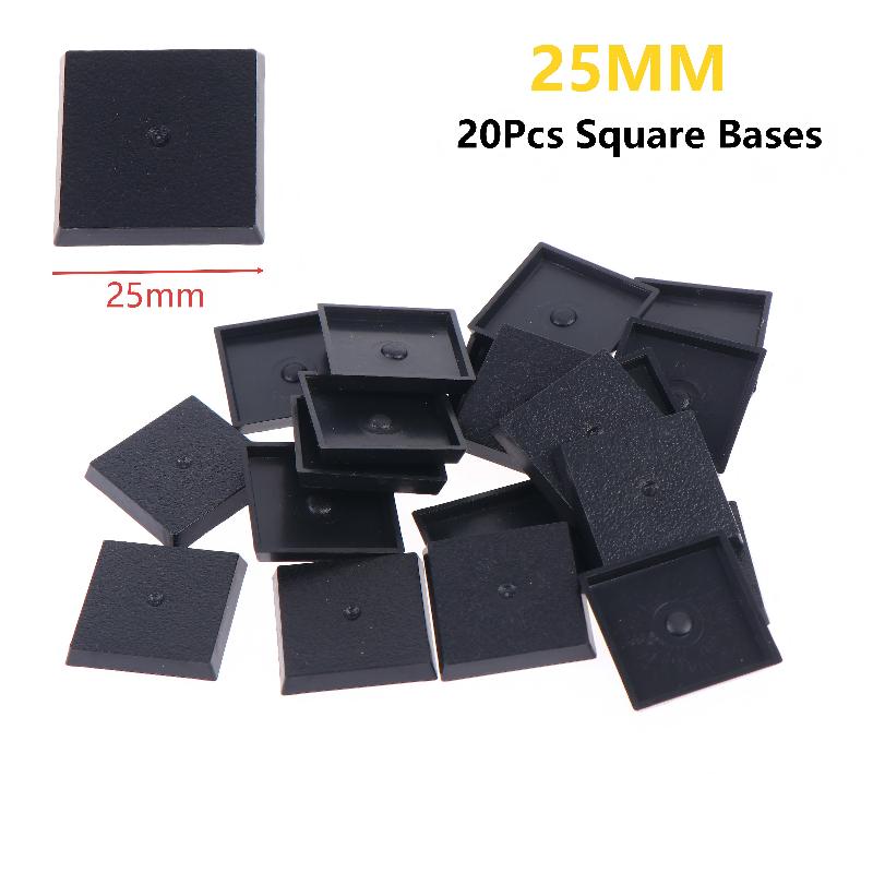 20 шт. 25-мм квадратные черные – обзор и цена Model Figure Base